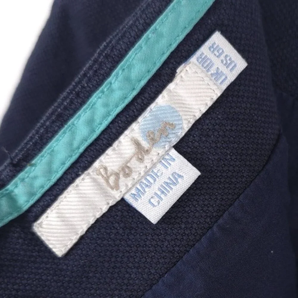 Boden Women’s Mini Skirt Navy Textured Cotton Back‎ Zip A-Line WG528 Size 6R